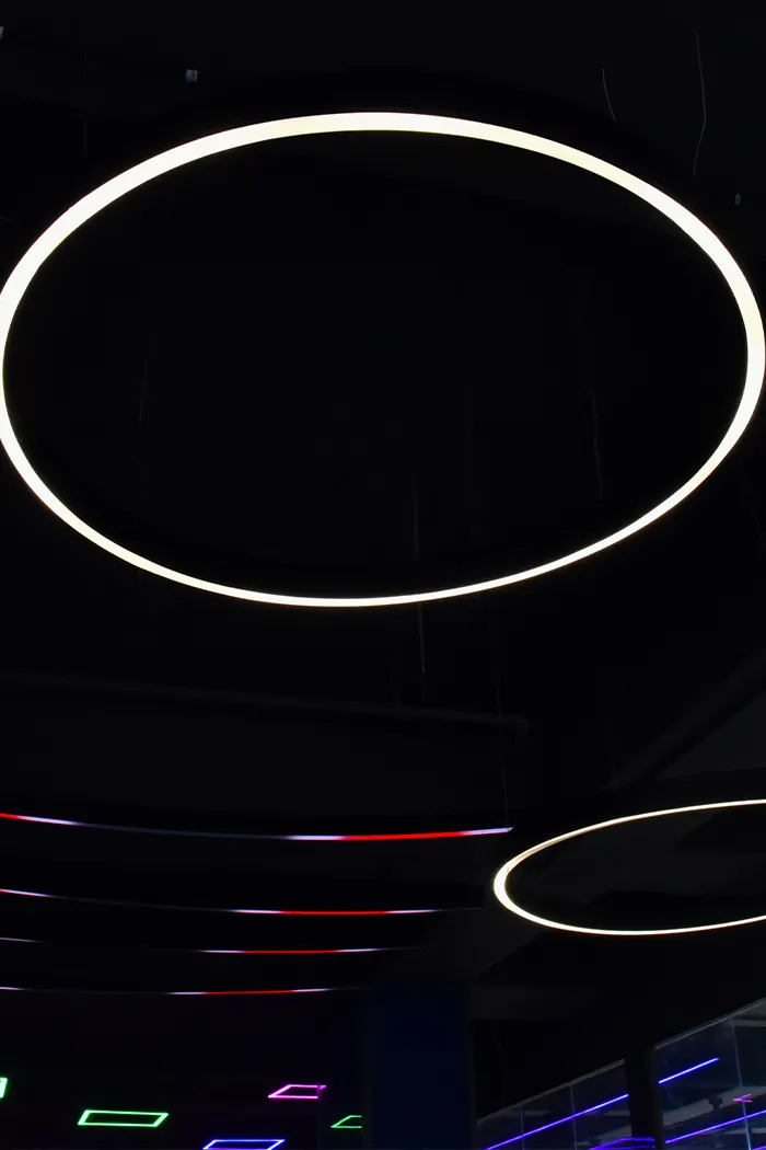 colorful ring lights